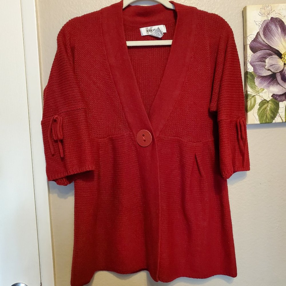 K.I.K.I.T. Knitwear Bright Red Medium Jacket